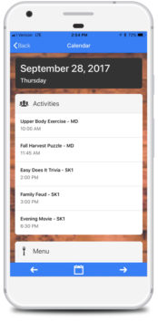 Bell Trace LifeShare app Events page screenshot sample