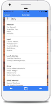 Bell Trace LifeShare app menu screenshot sample